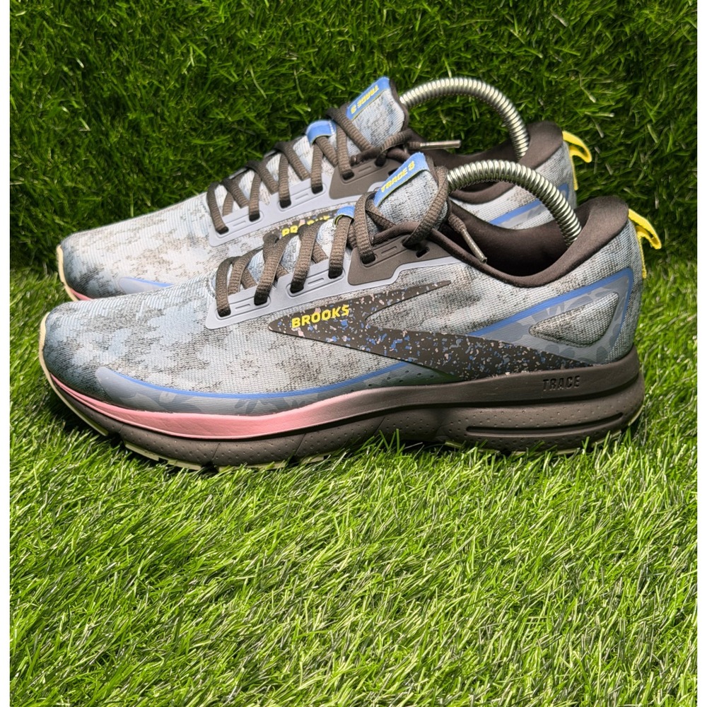 Brooks Trace 3 Womens Running Shoes Grey Blue Pink 1204011B444 Size 9.5